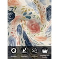 thumbnail image 7 of Colorful Flowers Cloth Napkins Set of 8 Reusable Dinner Napkins, Watercolor Retro Blue Pink Floral Cocktail Napkin Washable Table Napkins for Wedding/Holiday Party/Baby Shower 20"x20", 7 of 7