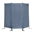 thumbnail image 2 of Kadyn 3 Panel Room Divider for Bedroom, 6 Ft Folding Privacy Screen Room Screen for Dining Room, Freestanding Privacy Screen Wall Dividers for Living Room, Office, Gray, 2 of 9