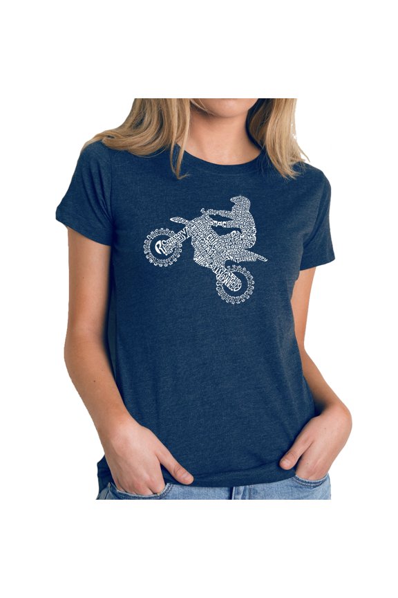 Women's Premium Blend Word Art T-shirt - Freestyle Motocross - FMX