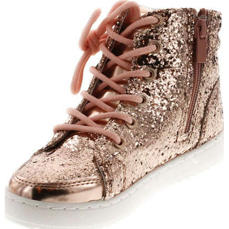 Rose Gold Glitter Glam Sneakers 7