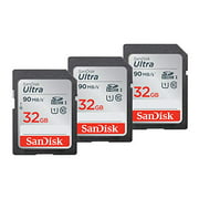 SanDisk 32GB (3-Pack) Ultra SDHC UHS-I Memory Card - SDSDUNR-032G-GN6IM