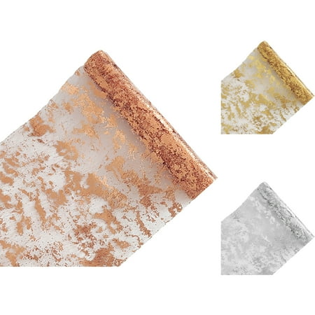 

Meidiya Table Runner Shiny Metallic Sequin Fine Texture Wear Resistant Washable Decoration Thin Party Bronzing Table Flag Decor