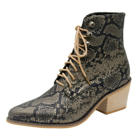 

ZHAGHMIN Women Boot Toe Heels Serpentine Booties Women Short Fashion Shoes Hight Pointed Lace Up Non Slip Women S Boots Women S Boots & Booties Lace Up Boots For Women No Heel Lace Up Boots For Wome