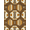 Brown Tan Ivory, Pattern 8, variant on Design&I 8'x10' Washable Area Rug Sleek Flatweave Pet Friendly Shaped Beast Football Themed Geometric Panel Layout Footboard for King Size Bedroom, Under Bed