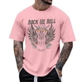 thumbnail image 2 of Rock and Roll Graphic Tees for Men 2026 Summer Casual Short Sleeve Crewneck Rock Music Lover T Shirts Streetwear, 2 of 4