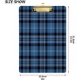 thumbnail image 2 of FMSHPON Blue Black Tartan Plaid Scottish Clipboard Hardboard Wood Nursing Clip Board and Pull for Standard A4 Letter 13x9 inches, 2 of 7