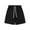 Black, variant on Plebaso Men's Shorts Summer Drawstring Solid Color Loose Shorts Elastic Waist Breathable Casual Shorts
