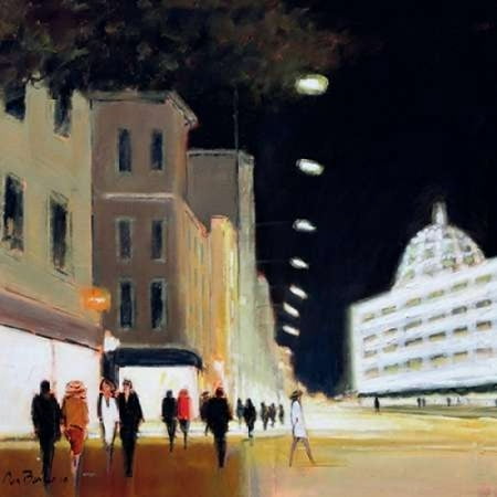 Late Shoppers - Harrods Canvas Art - Jon Barker (24 x 24)