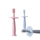thumbnail image 3 of Cepillo de dientes rosa para bebé de silicona 360 grados juguete para la dentición, 3 of 5