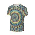 thumbnail image 6 of Wukai Round Mandala1 Print Men's Short-Sleeved Mesh T-Shirt,Quick-Dry Short Sleeve Workout T-Shirt-Medium, 6 of 8