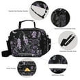 thumbnail image 3 of FORMRS Student Lunch Bag Insulated Reusable Cooler Box with Zipper Pockets, Light Purple Flowers, 3 of 9