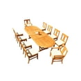 thumbnail image 4 of Grade-A Teak Dining Set: 10 Seater 11 Pc: 118" Mas Oval Trestle Leg Table And 10 Osborne Chairs (2 Arm & 8 Armless Chairs) WholesaleTeak #51OS1711, 4 of 4
