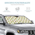 thumbnail image 4 of Bingfone Avocado Playing Music Car Windshield Sun Shade Protector Keep Your Vehicle Cool Sun Shield Visor Cover Foldable-Small, 4 of 9