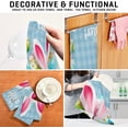 thumbnail image 4 of Easter Eggs Kitchen Tea Towels Set of 4 Absorbent Hand Dish Towels, Funny Ears Dishcloths Lint-Free 18x28 Inch Fast Drying for Cooking Baking Home Clean, 4 of 7