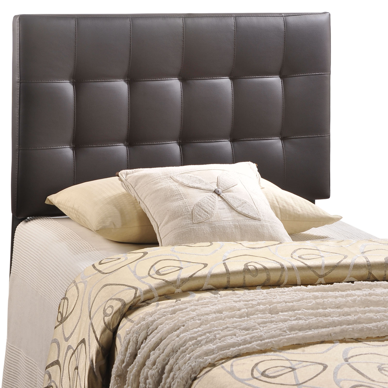 Modway Lily Twin Upholstered Vinyl Headboard in Brown - image 5 of 5