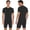 Black, variant on One Piece Adults Unisex Anti-strip Adaptive Jumpsuit Short Sleeve Short Bottom Back Zipper Black XS