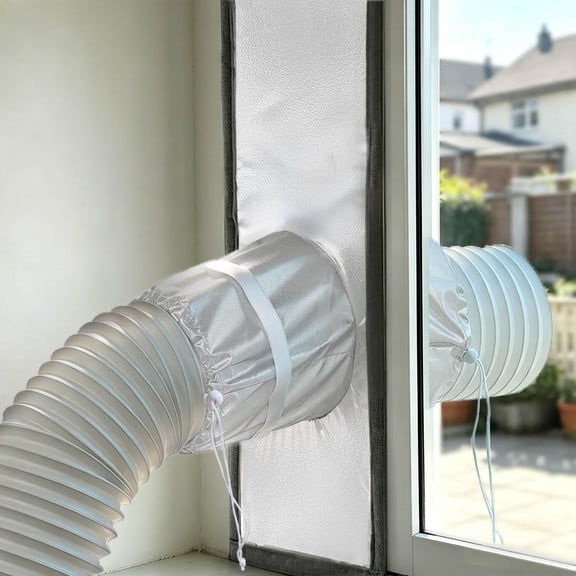 Portable AC Window Seal Kit,39"-for Vertical/Horizontal Sliding Window,100% Blocks Hot Air Easy Installation,Window Vent Seal Kit Compatible with Portable Air Conditioner, & Light-Blocking
