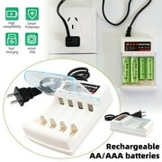 DFITO 4 Slots 1.5V A￵A/A￵AA Rechargeable Battery Charger Smart Charger Cable