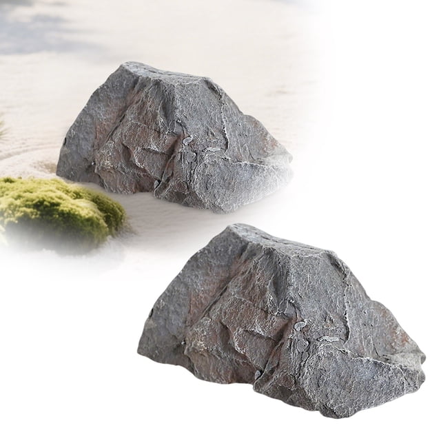Realistic Fake Rock Covers for Outdoor Landscaping, Lightweight Artificial Decorative Rocks Made of Durable PU Foam, Perfect for Yard Garden Decor and Well Cover Concealment