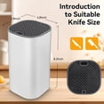 thumbnail image 3 of Knife Block Without Knives 2 in 1 Universal Square Knife Holder for Kitchen with Scissors Slot Space Saving Detachable Kitchen Knife Storage, 3 of 4