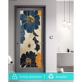 thumbnail image 5 of Window Privacy Film Yellow Florals Stained Glass Window Film Decorative Sun Block Window Cover Botanical Pastoral Spring Retro Beige Window Clings Static Adhesive Sticker for Bathroom 19.6"x39.3", 5 of 7