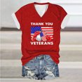 thumbnail image 2 of Camiseta de Manga Corta con Cuello en V Impresa Por el Día de la Independencia para el Uso Casual Y de Fiesta, Camiseta Patriótica, 2 of 3