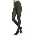 thumbnail image 2 of MeMoi Leaf Patterned Cotton Blend Sweater Tights - Womens - Female (Small/Medium, Rosin Heather), 2 of 9