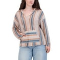 thumbnail image 5 of Lucky Brand Women's Size Large (12-14) Baja Sweater Hoodie, Multi Stripe, 5 of 7