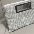 thumbnail image 2 of Bolso Noche para Mujer Con Hombro Cadena Y Mano Diamantes Imitación (plateado), 2 of 6