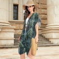 thumbnail image 2 of ALAZA Women's Beach Cover Up Christmas Trees Plant Kimono Swimsuit Summer Cardigan Swimwear L, 2 of 6
