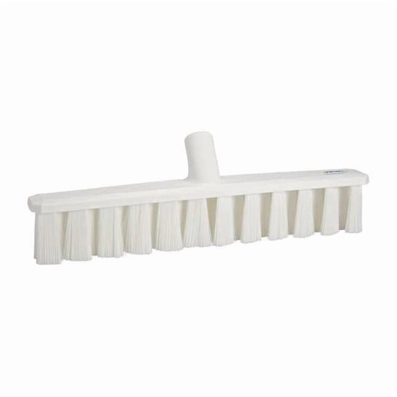 Vikan 15 1/4 in Sweep Face Broom Head, Medium, Synthetic, White 31735