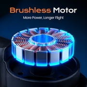 Drones for Kids with 1080P HD Camera, One-Key Takeoff/Landing, Foldable Wefone H21 with Brushless Motor and Optical Flow Hover, 2 Batteries, Black