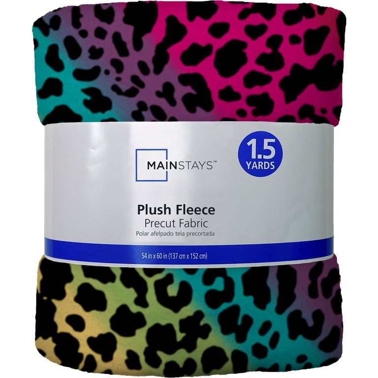 Mainstays 1.5 Yards 100% Polyester Heavenly Plush Leopard, Multi