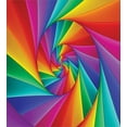 thumbnail image 3 of Trippy Duvet Cover Set Queen Size, Abstract Art Psychedelic Spiral in Vivid Rainbow Colors Triangular Fractals Close-Up, Decorative 3 Piece Bedding Set with 2 Pillow Shams, Multicolor, by Ambesonne, 3 of 3