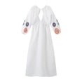 thumbnail image 1 of Vestido Bohemio Yinane Bordado de Flores Manga Larga Cuello en V M, 1 of 7