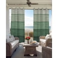 thumbnail image 4 of Turquoise Ombre Blackout Curtains 96 Inches Long for Bedroom, Farmhouse Vintage Wooden Striped Thermal Insulated Room Darkening Black Out Window Curtain Panels Grommet Drapes for Living Room, 4 of 8
