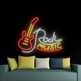 thumbnail image 5 of Handmadetneonsign Rock Music Guitar Neon Sign, Guitarist Wall Art Decor, Ramen Guitarist Wall Decor, 5 of 5