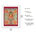 thumbnail image 2 of The Buddhas of Purification - Vintage Tibetan Thangka Buddhist Painting - Tibet, 13th Century - Fine Art Rolled Canvas Print 20in x 26in, 2 of 4