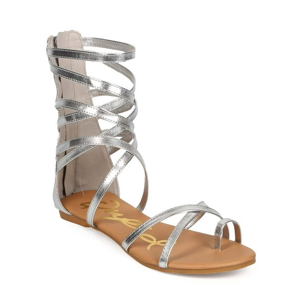 toe ring criss cross sandals