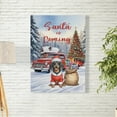 thumbnail image 2 of Santa is Coming Dachshund Merry Christmas Xmas Noel Truck Tree Vertical Matte Canvas Poster Wiener Dog Lover Gifts Idea Wall Art Home Decor - 02023, 2 of 5
