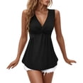 thumbnail image 2 of Peplum Tank Tops for Women Twist Front V Neck Dressy Casual Sleeveless Shirt Going out Tops Summer Outfits, 2 of 4