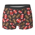 thumbnail image 6 of Men's Boxer Briefs, red brown American football Soft Comfy Mens Underwear Boxer Briefs Breathable With Widen Waist, 6 of 7