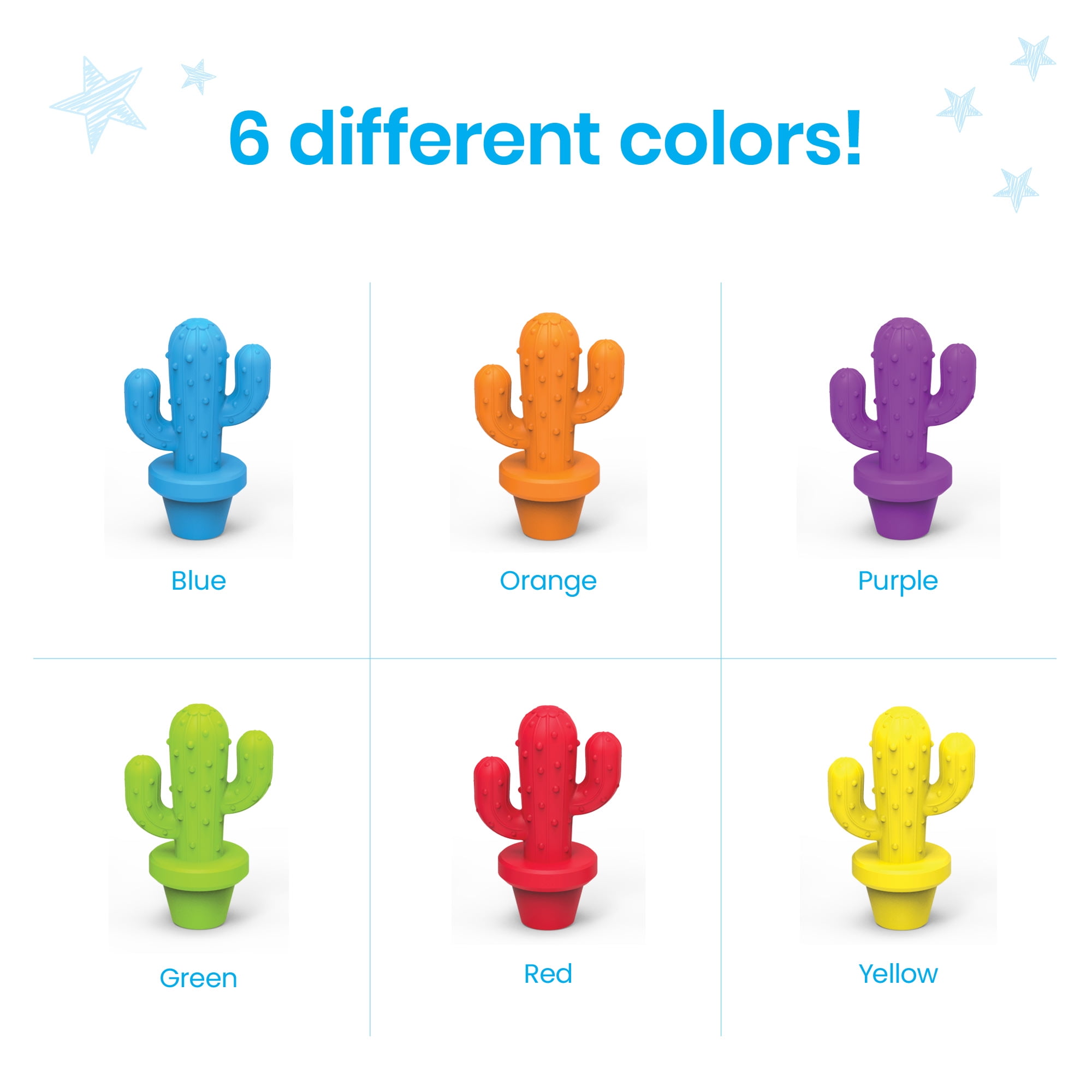 hand2mind Colorful Cactus Counters, Counters for Kids Math, Counting and Sorting Toys, Easter Egg Fillers