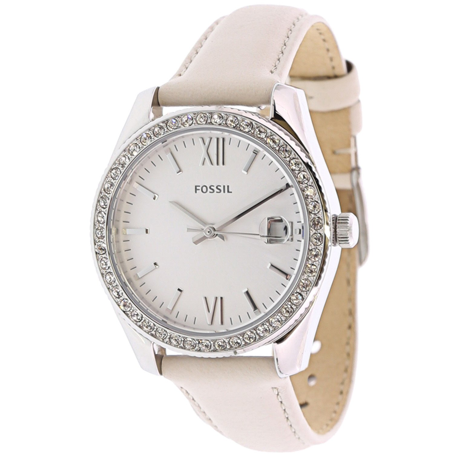 Fossil Women's Scarlette ES4555 Silver Leather Japanese Quartz Fashion