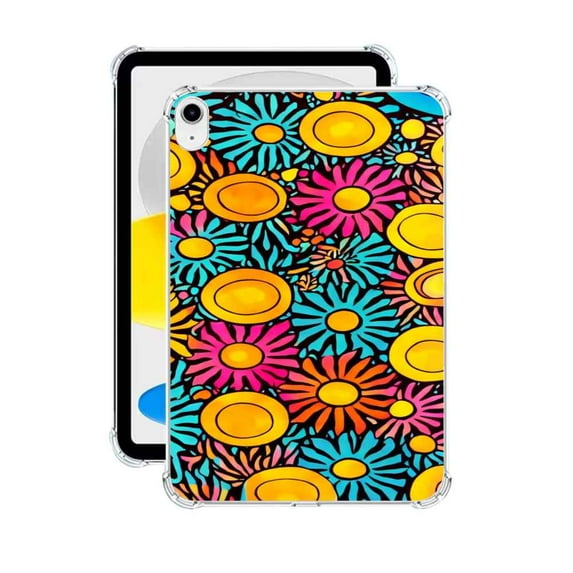 Compatible with iPad Pro 9.7 inch Phone Case, Abstract-Psychedelia-Hippie-27 Case Silicone Protective for Teen Girl Boy Case for iPad Pro 9.7 inch