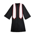 thumbnail image 2 of TOPTIE Graduation Stole Sash Gold Adult Unisex Plain Honor Stole Choir Stole 72 Inch-White with Red trim-One Size, 2 of 5