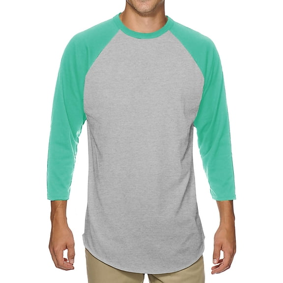 Ma Croix Men's Basic Baseball Raglan 3/4 Sleeve T-Shirts