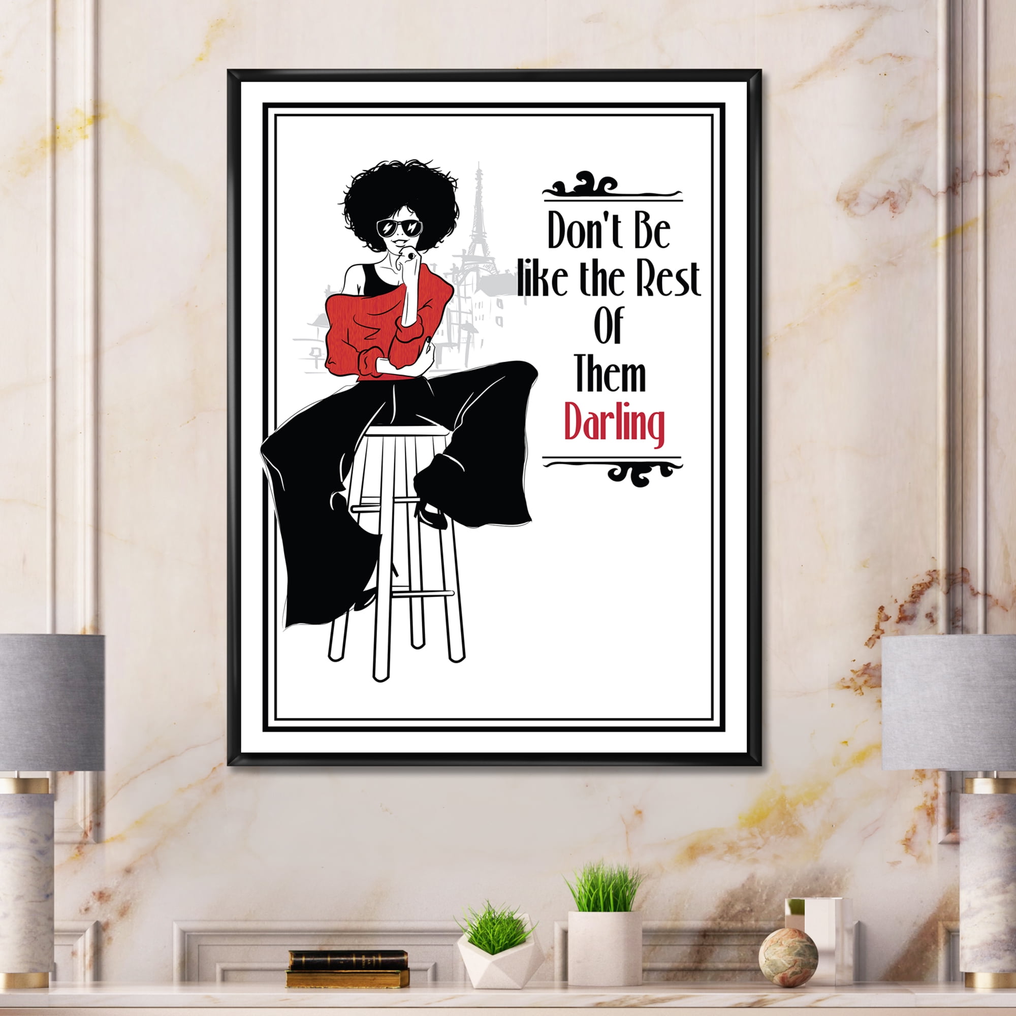 Style Passion Life Fashion Woman VI 24 in x 32 in Framed Painting Canvas Art Print, by Designart