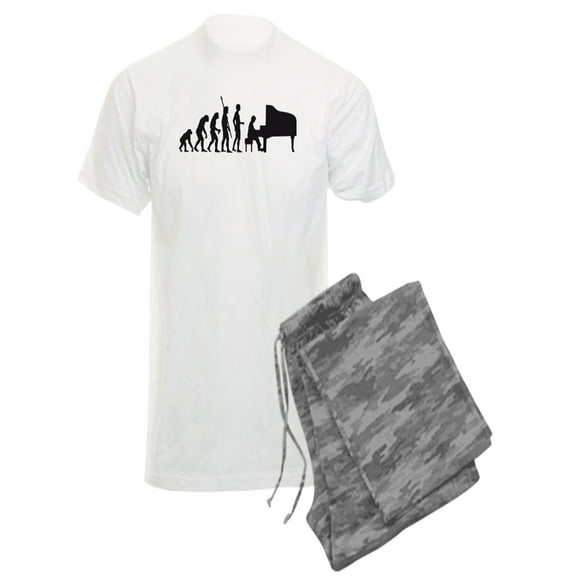 CafePress - Evolution Piano Player - Men's Light Pajamas