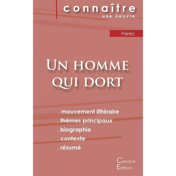 Fiche de lecture Un homme qui dort de Georges Perec (analyse littéraire de référence et résumé complet), (Paperback)